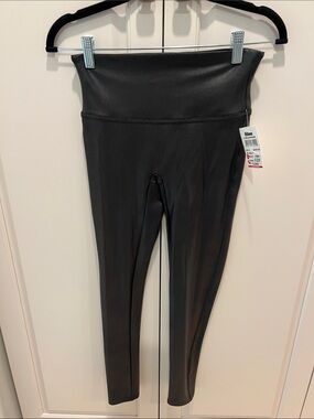 SPANX Black Faux Leather Leggings